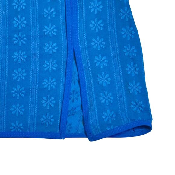 New BERLOOK Blue Jacquard Textured Stretch Swimsuit Cover-Up Skirt Women's Sz L - Picture 4 of 11